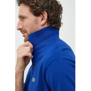 Lacoste culoarea albastru marin, neted