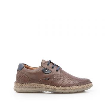 Pantofi casual barbati din piele naturala, Leofex - 597 Taupe Box