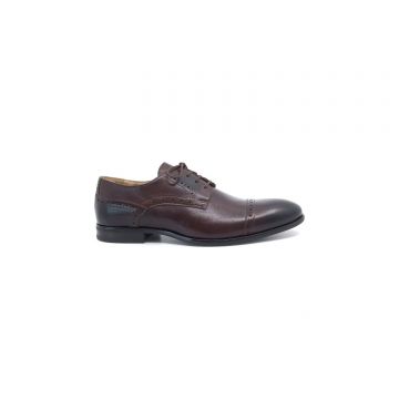 Pantofi eleganti barbati din piele naturala Leofex- 510-2 maro box