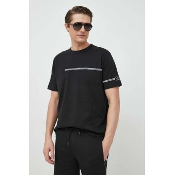 Paul&Shark tricou din bumbac culoarea negru, cu imprimeu