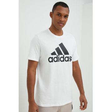 adidas tricou din bumbac culoarea alb, cu imprimeu IC9349