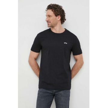 BOSS tricou din bumbac Boss Athleisure culoarea negru, neted