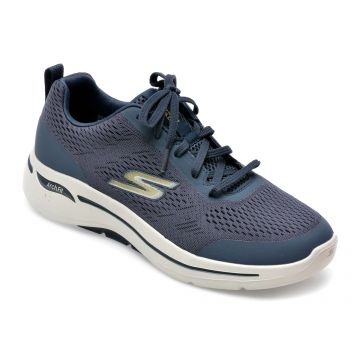 Pantofi sport SKECHERS bleumarin, GO WALK ARCH FIT , din material textil