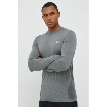 Reebok longsleeve de antrenament United By Fitness MyoKnit culoarea gri, modelator