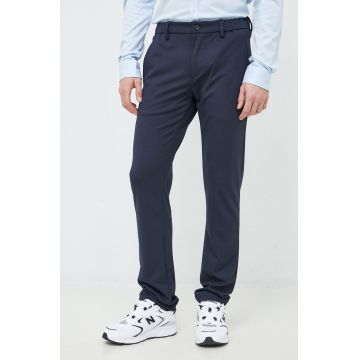 BOSS pantaloni BOSS GREEN barbati, culoarea albastru marin, mulata