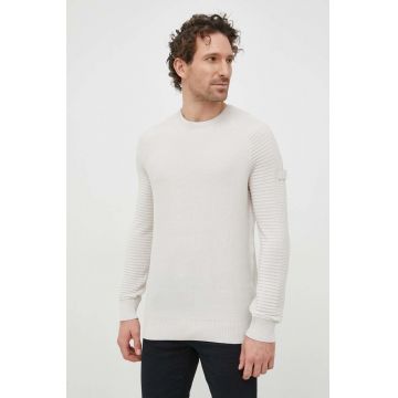 Joop! pulover de bumbac barbati, culoarea bej, light