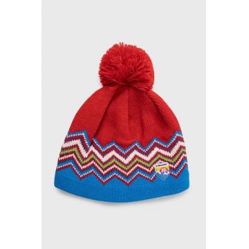 Viking caciula culoarea rosu, din tricot gros