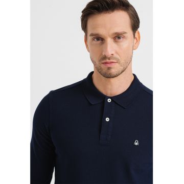 Bluza polo de bumbac cu logo