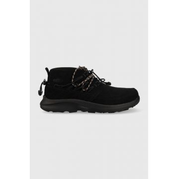 Keen pantofi Uneek Chukka bărbați, culoarea negru 1026730-BLACK