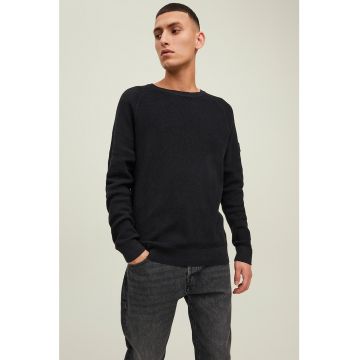 Jack & Jones - Pulover texturat cu decolteu la baza gatului