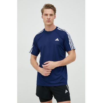 Adidas Performance tricou de antrenament Training Essentials culoarea albastru marin, cu imprimeu