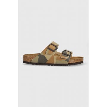 Birkenstock papuci ARIZONA SFB barbati, culoarea verde, 1024651