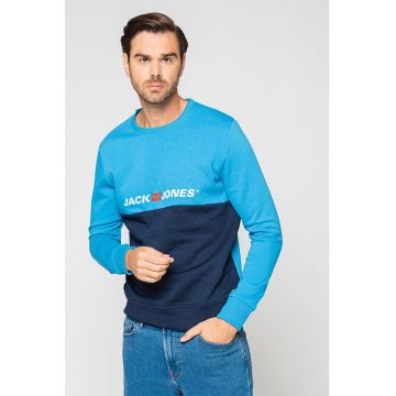 Jack & Jones - Bluza sport cu decolteu la baza gatului si imprimeu logo Corps