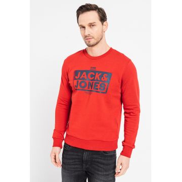 Jack & Jones - Bluza sport cu decolteu la baza gatului si logo Kim