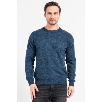 Jack & Jones - Pulover din amestec de bumbac cu decolteu la baza gatului Melvin