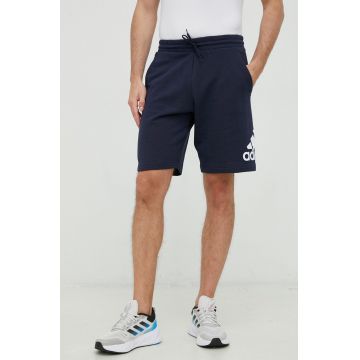 adidas pantaloni scurți din bumbac bărbați, culoarea bleumarin IC9402