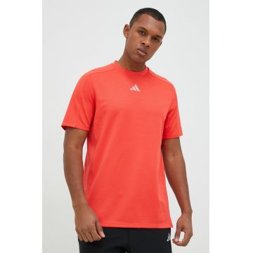 Adidas Performance tricou de antrenament Entry culoarea rosu, neted