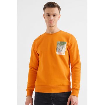 Jack & Jones - Bluza sport cu decolteu la baza gatului si imprimeu grafic