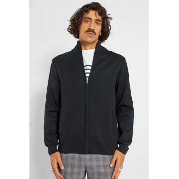 Bluza sport cu fermoar si guler scurt