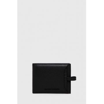 Emporio Armani portofel de piele barbati, culoarea negru