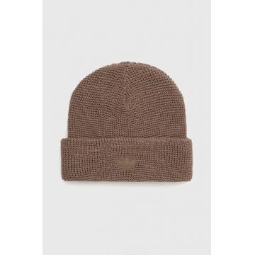 Adidas Originals ibric și farfurie culoarea maro, din tricot gros Adidas Originals ibric și farfurie culoarea maro, din tricot gros