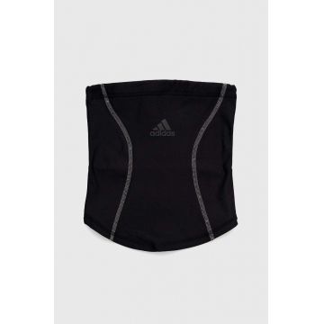 Adidas Performance fular impletit culoarea negru, cu imprimeu