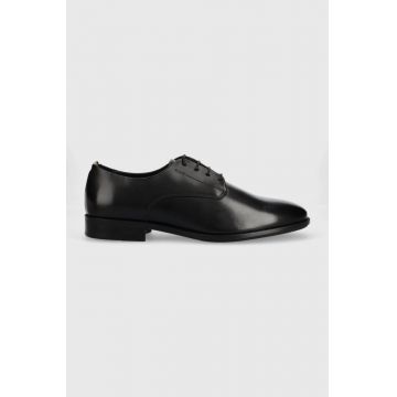 BOSS pantofi de piele Colby barbati, culoarea negru, 50487108