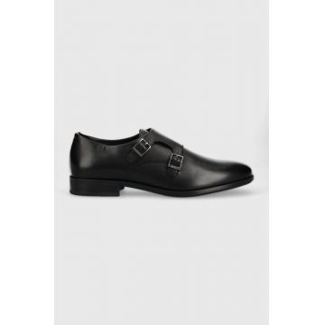 BOSS pantofi de piele Colby barbati, culoarea negru, 50487109