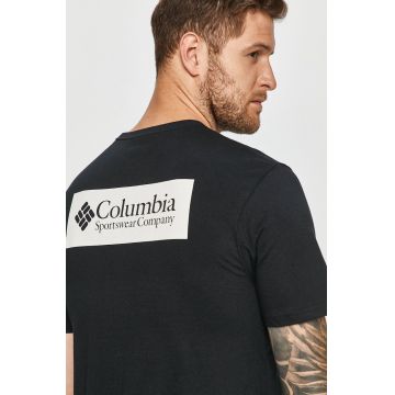 Columbia tricou din bumbac culoarea negru, cu imprimeu 1834041-575