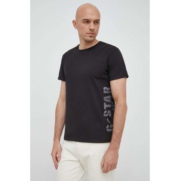 G-Star Raw tricou din bumbac culoarea negru, cu imprimeu