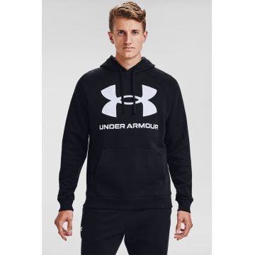 Hanorac din fleece cu imprimeu logo si maneci raglan - pentru fitness Rival