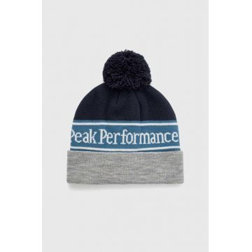 Peak Performance caciula culoarea gri, din tricot gros