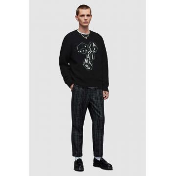AllSaints pulover de lana barbati, culoarea negru