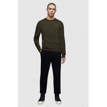 AllSaints pulover de lana barbati, culoarea verde, light