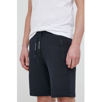 Armani Exchange pantaloni scurti din bumbac barbati, culoarea albastru marin