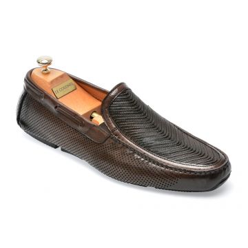 Mocasini LE COLONEL maro, 60804, din piele naturala