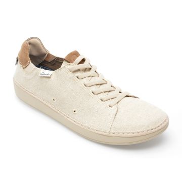 Pantofi CLARKS bej, HIGLEY LACE 0912, din material textil