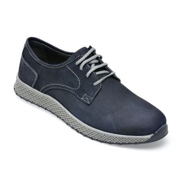 Pantofi OTTER bleumarin, 911322, din nabuc