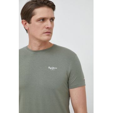 Pepe Jeans tricou Jack barbati, culoarea verde, cu imprimeu