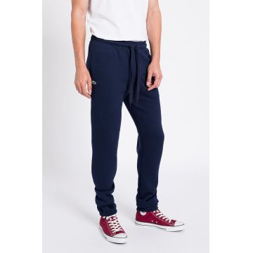 Lacoste pantaloni barbati, culoarea albastru marin, jogger