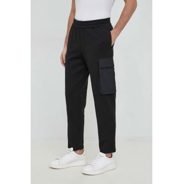 Armani Exchange pantaloni de trening barbati, culoarea negru