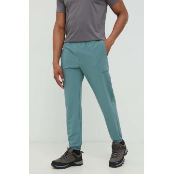 Columbia pantaloni de exterior Columbia Hike barbati, culoarea verde, drept