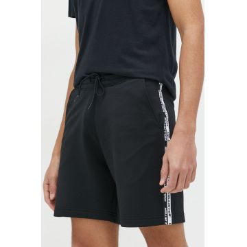 Hollister Co. pantaloni scurti barbati, culoarea negru