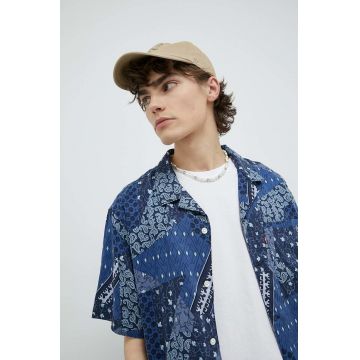 Levi's camasa barbati, culoarea albastru marin, regular