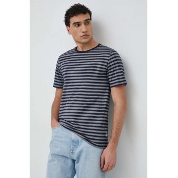 Lindbergh tricou din bumbac culoarea albastru marin, modelator