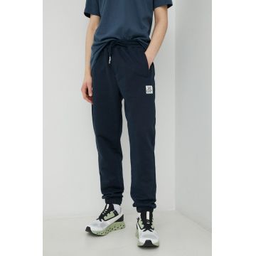 Marc O'Polo pantaloni de trening din bumbac barbati, culoarea albastru marin, cu imprimeu