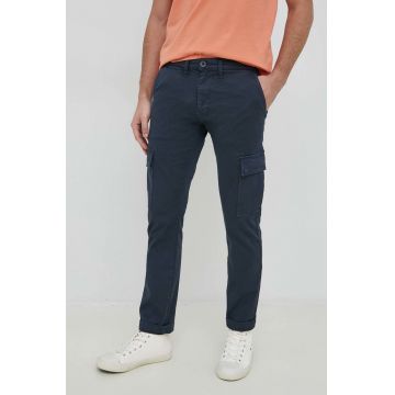 Pepe Jeans pantaloni Sean barbati, culoarea albastru marin, drept