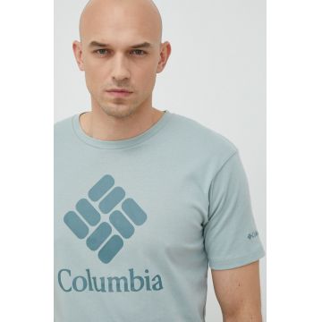 Columbia tricou sport Pacific Crossing II culoarea turcoaz, cu model 2036472