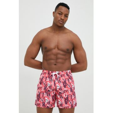 Emporio Armani Underwear pantaloni scurti de baie culoarea rosu