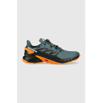 Salomon pantofi Supercross 4 GTX barbati, culoarea verde